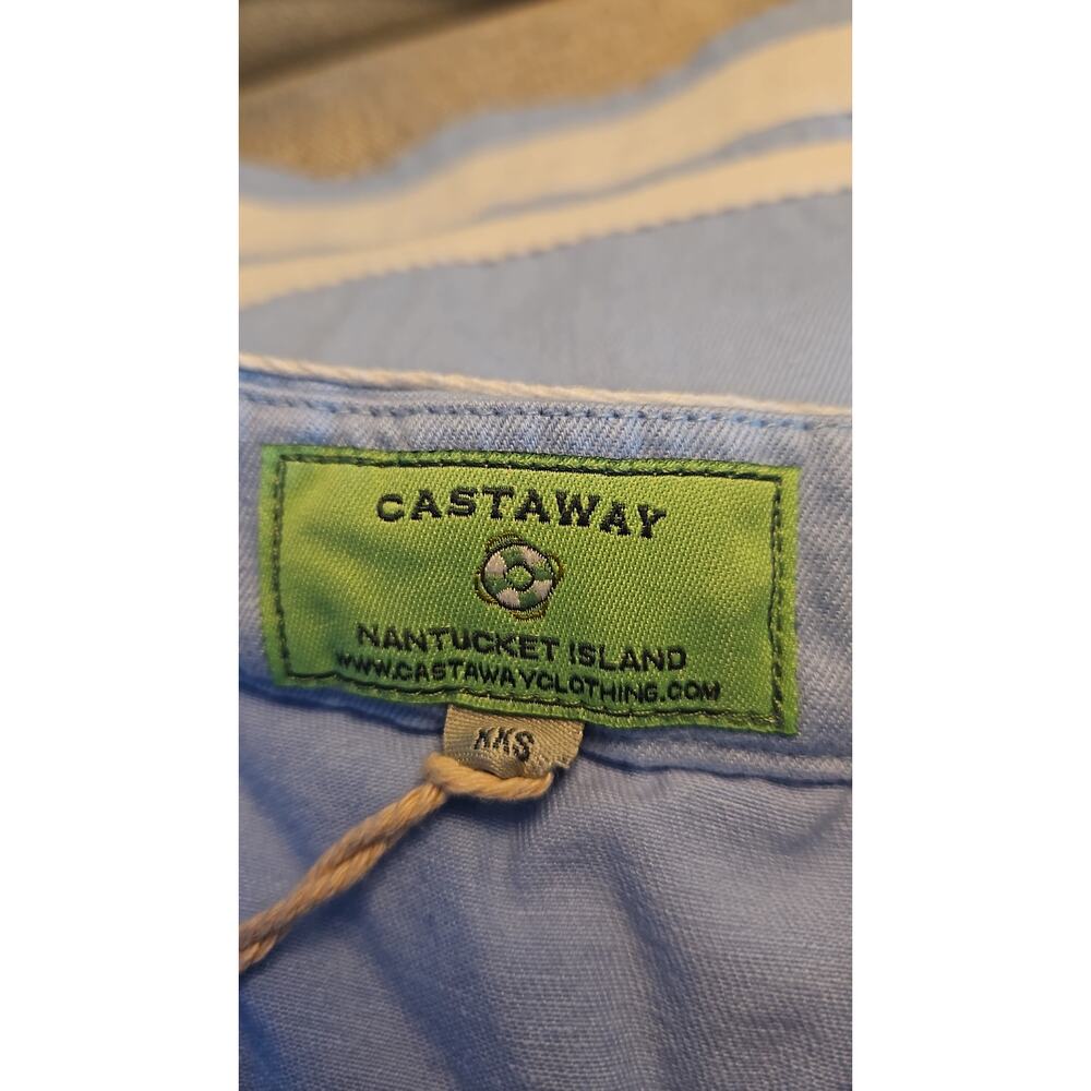 CASTAWAY - Short dress with white trim and embroidered pennant details. - Picture 4 of 5